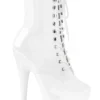 Pleaser USA Adore-1020 7inch Pleaser Boots - Patent White
