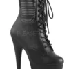Shoes Pleaser USA Adore-1020PK 7inch Pleaser Biker Style Boots - Matte Black