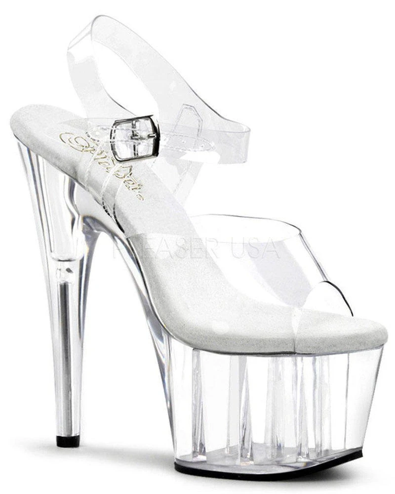 Pleaser USA Adore-708 7inch Pleasers - Clear
