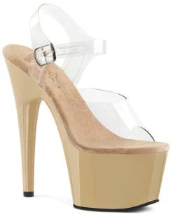 Pleaser USA Adore-708 7inch Pleasers - Cream