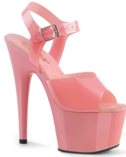 Pleaser USA Adore-708N 7inch Jelly-Like Pleasers - Baby Pink