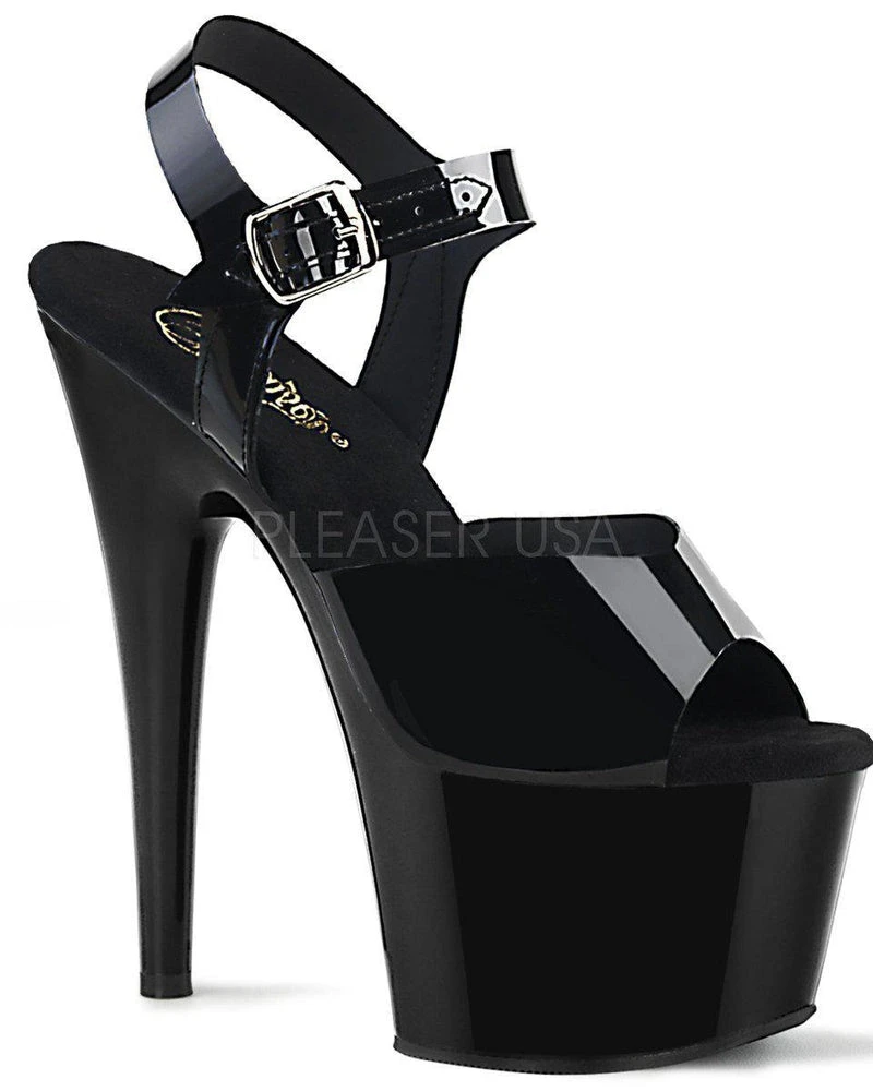 Shoes Pleaser USA Adore-708N 7inch Jelly-Like Pleasers - Black
