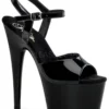 Shoes Pleaser USA Adore-709 7inch Pleasers - Patent Black