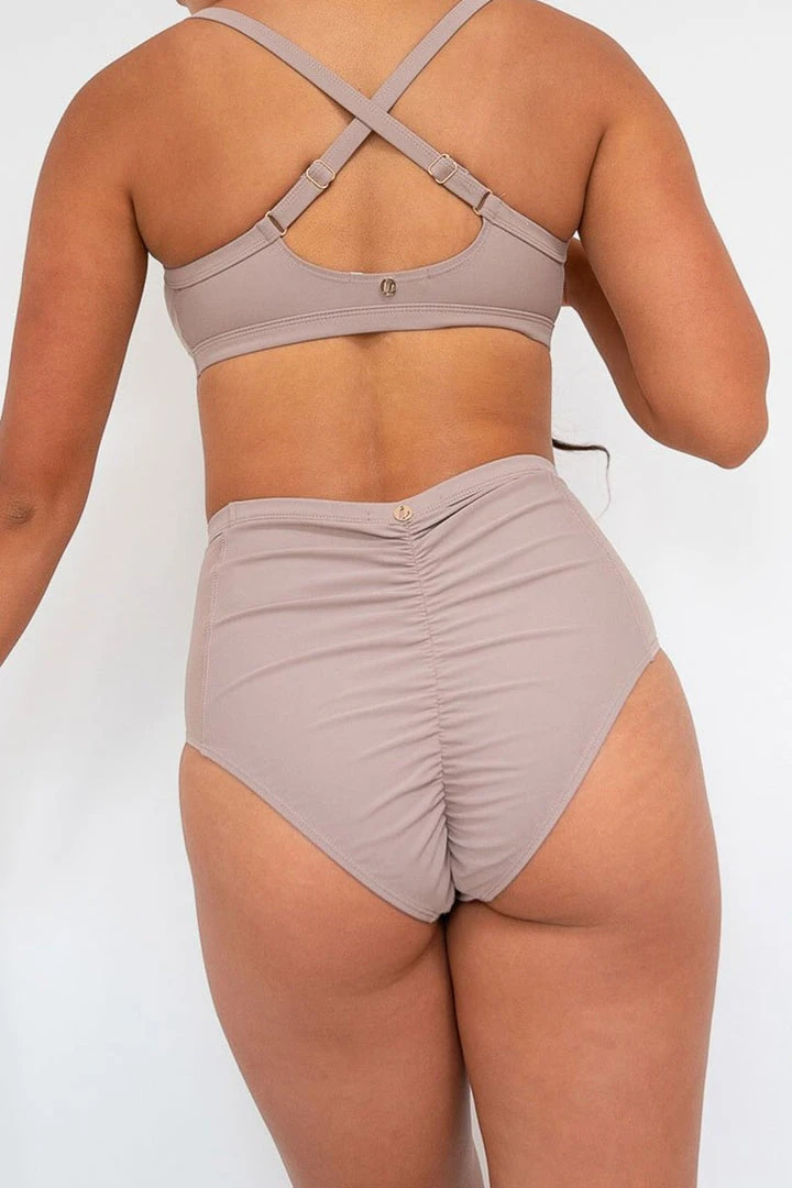 All Pole Wear Lunalae Bellani High Waisted Bottoms - Recycled Mocha