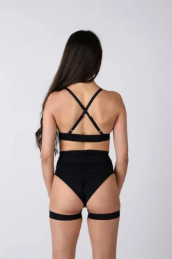 REV ACTIV Bomb Garter Shorts - Black All Pole Wear