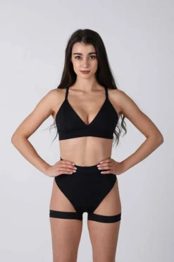 REV ACTIV Bomb Garter Shorts - Black All Pole Wear