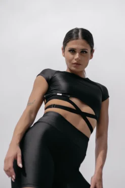 Paradise Chick Frankie Wrap Top - Black Back In Stock