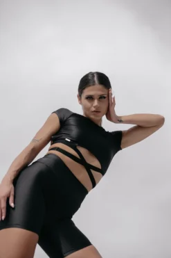 Paradise Chick Frankie Wrap Top - Black Back In Stock