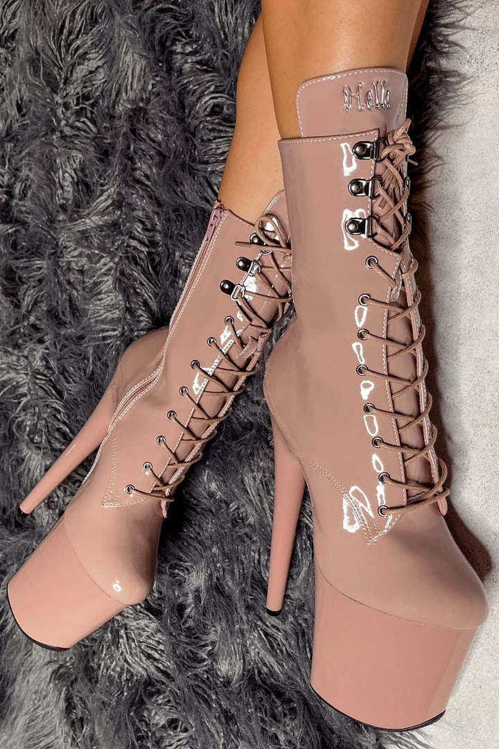 Shoes Hella Heels LipKit 8inch Boots - Boujee