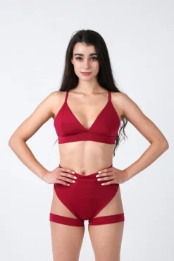 All Pole Wear REV ACTIV Bomb Garter Shorts - Cherry