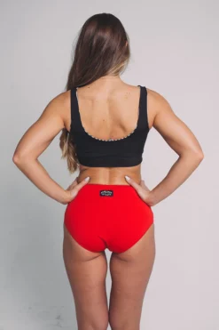 All Pole Wear Shark Polewear High Waist Shorts - Red