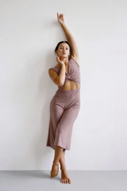 Exo Wear Twist Flow Jumpsuit - Lilac Back In Stock