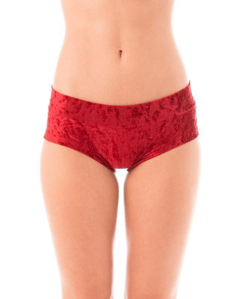 Dragonfly Hot Pants - Velvet Red All Pole Wear