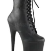 Pleaser USA Flamingo-1020 8inch Pleaser Boots - Matte Black Back In Stock