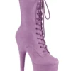 Pleaser USA Flamingo-1050FS Faux Suede 8inch Pleaser Boots - Lilac