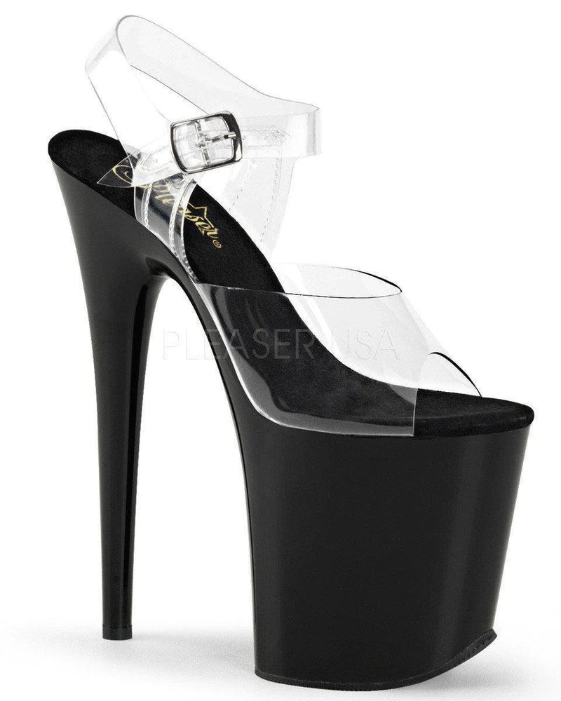 Pleaser USA Flamingo-808 8inch Pleasers - Black