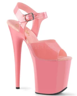 Pleaser USA Flamingo-808N Jelly-Like 8inch Pleasers - Baby Pink