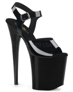 Shoes Pleaser USA Flamingo-808N Jelly-Like 8inch Pleasers - Black