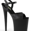 Shoes Pleaser USA Flamingo-809 Faux Leather 8inch Pleasers - Matte Black