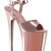 Shoes Pleaser USA Flamingo-809 Metallic/Chrome 8inch Pleasers - Rose Gold