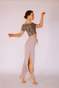 Exo Wear Flow Pants (with Leg Slit) - Dusty Mauve