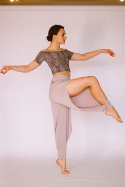 Exo Wear Flow Pants (with Leg Slit) - Dusty Mauve