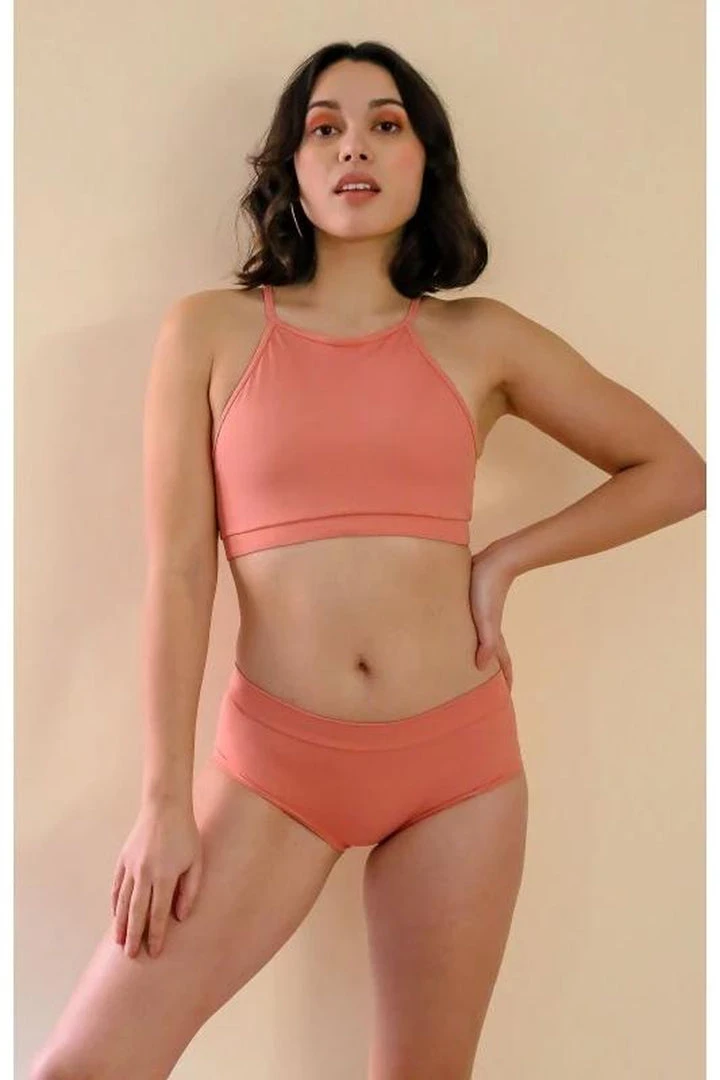 Mademoiselle Spin Gaby Top - Terracotta Pink All Pole Wear