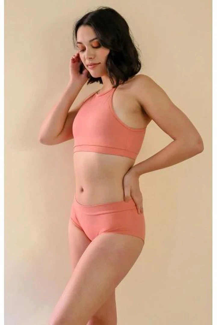 Mademoiselle Spin Gaby Top - Terracotta Pink All Pole Wear