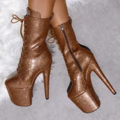 Shoes Hella Heels The Glitterati 8inch Boots - Oh Honey