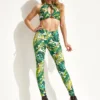 All Pole Wear Shark Polewear Classic Leggings - Green Fern