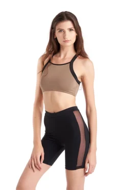 Hamade Activewear Mesh Side Cycling Shorts - Black