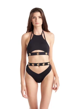 Hamade Activewear Ring Strap Bottoms - Black