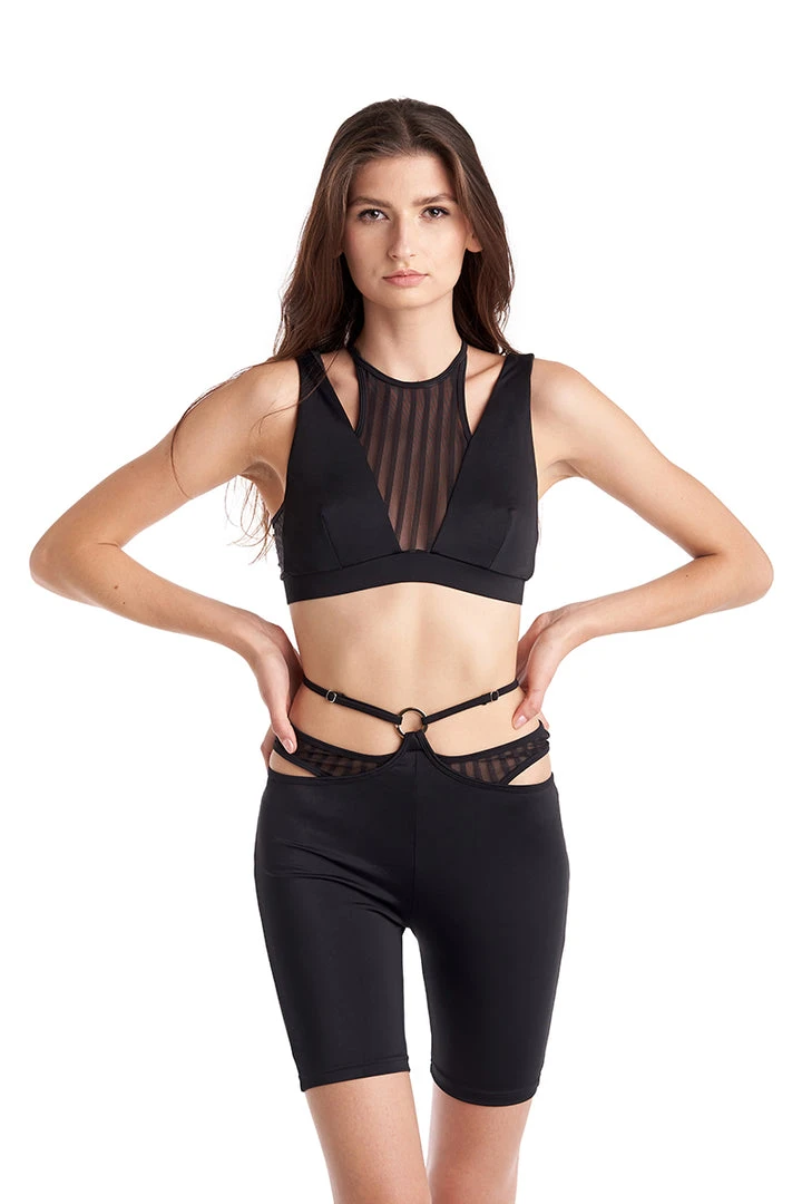 Hamade Activewear O-Ring Cycling Shorts - Black