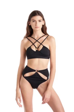 Hamade Activewear O-Ring Top - Black