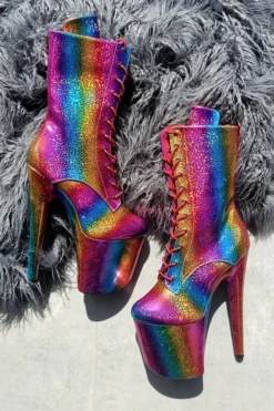 Hella Heels Limited Edition Pride Boots - 8inch Shoes