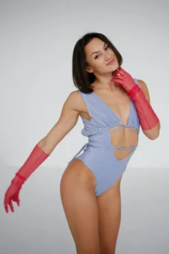 Exo Wear Lurex Bodysuit - Lilac