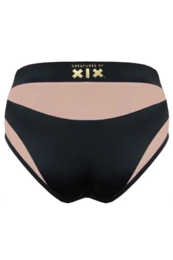 Creatures Of XIX I S I S High Waisted Bottoms - Black With Sand Mesh