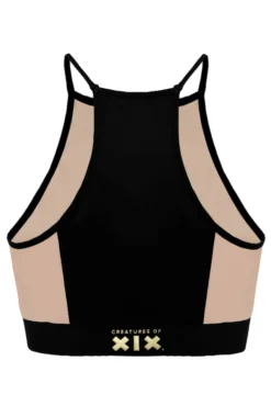 All Pole Wear Creatures Of XIX I S I S Halter Top - Black With Sand Mesh