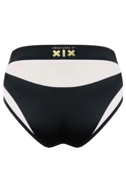 Creatures Of XIX I S I S High Waisted Bottoms - Black With White Mesh