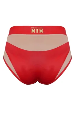All Pole Wear Creatures Of XIX I S I S High Waisted Bottoms - Red With Sand Mesh