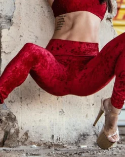 Dragonfly Adrianna Leggings - Velvet Red