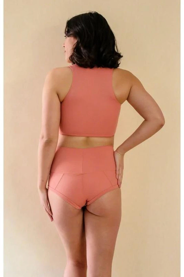 Mademoiselle Spin Louise Top - Terracotta Pink All Pole Wear