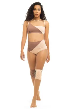 All Pole Wear Poledancerka Movement High-Low Shorts - Powder 00/Nude 02