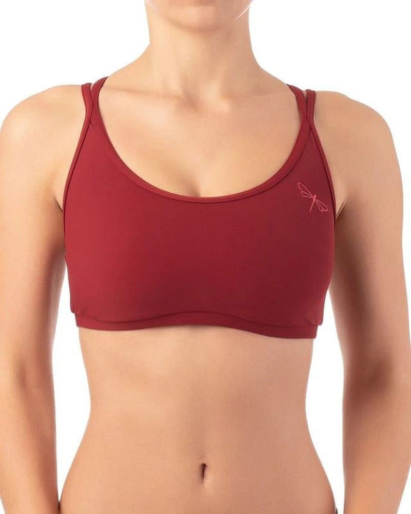 All Pole Wear Dragonfly Nicole Top - Burgundy