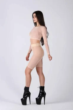 REV ACTIV Mesh Cycling Shorts - Beige