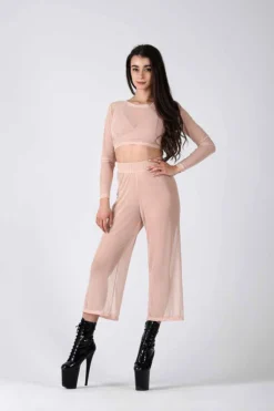 REV ACTIV Mesh Flow Pants - Beige Loungewear Bottoms