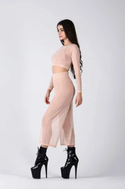 REV ACTIV Mesh Flow Pants - Beige Loungewear Bottoms