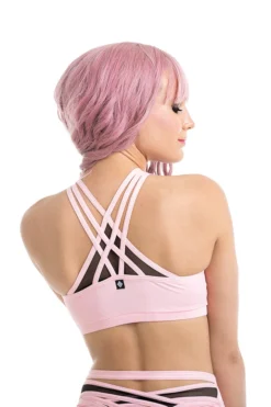Poledancerka X-Front Top - Baby Pink All Pole Wear