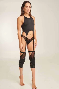 All Pole Wear Paradise Chick Polecious Garter Top - Black