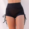 Lunalae High Waist Drawstring Bottoms - Recycled Black Shorts